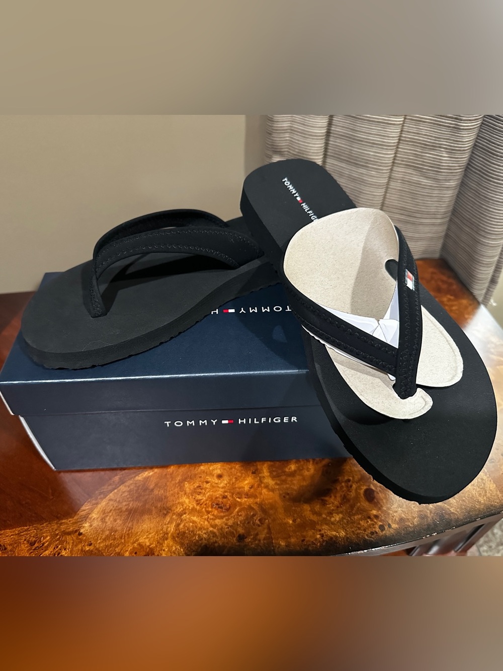 Tommy Hilfiger Black Basic Flip Flop Sandals